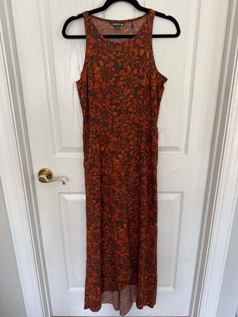 Toad&Co Sarita Dress Sleeveless Maxi Floral Print High-Low